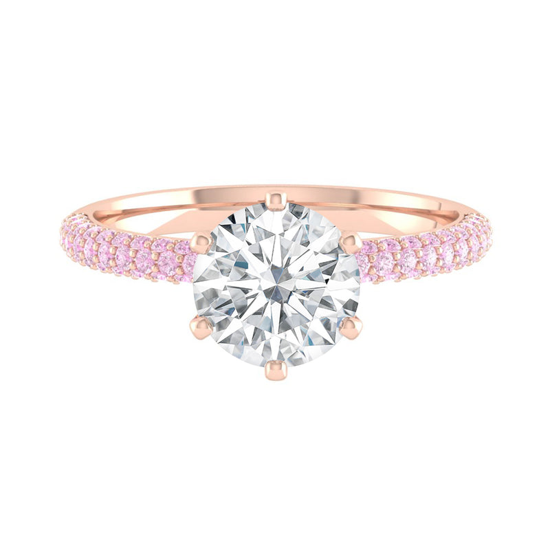 Moissanite engagement ring with pink diamonds Philippines