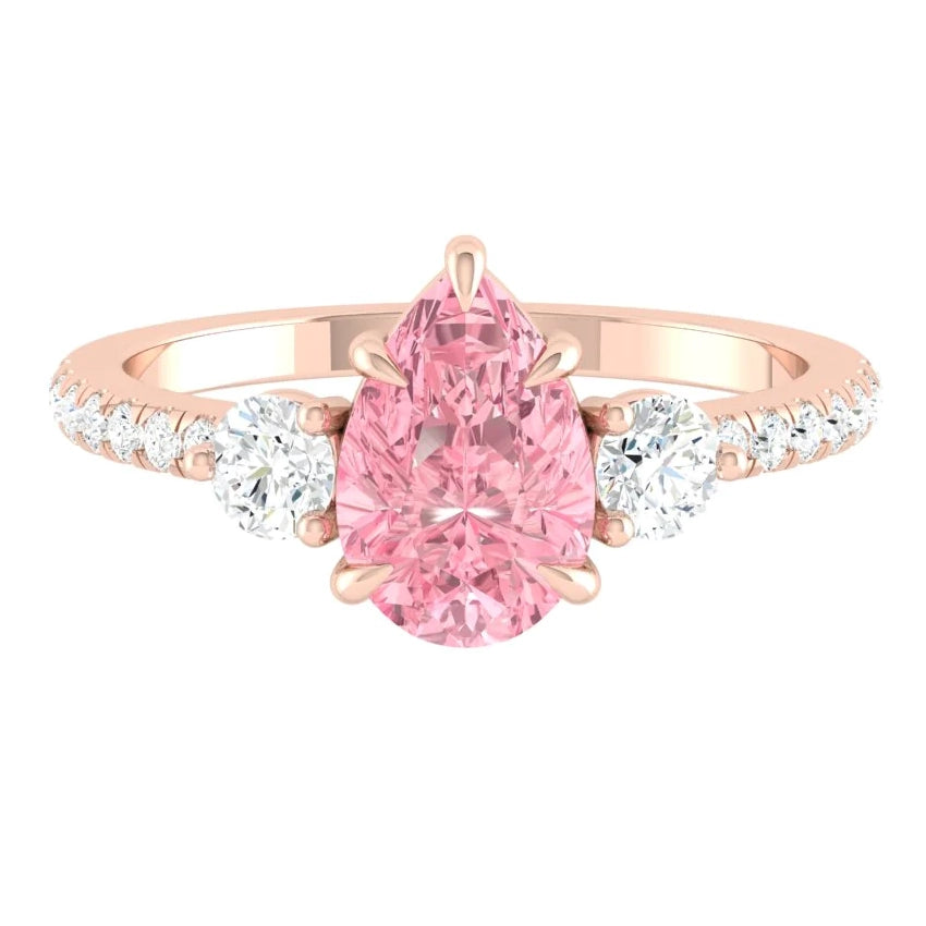 Siena Pavé Pear Rosé Pink Diamond