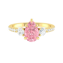 Load image into Gallery viewer, Pink Diamond Engagement Ring with Three Stone Design Philippines
