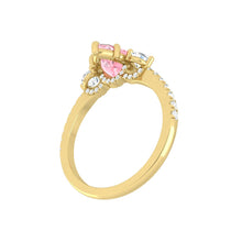 Load image into Gallery viewer, Pink Diamond Engagement Ring with Three Stone Design Philippines
