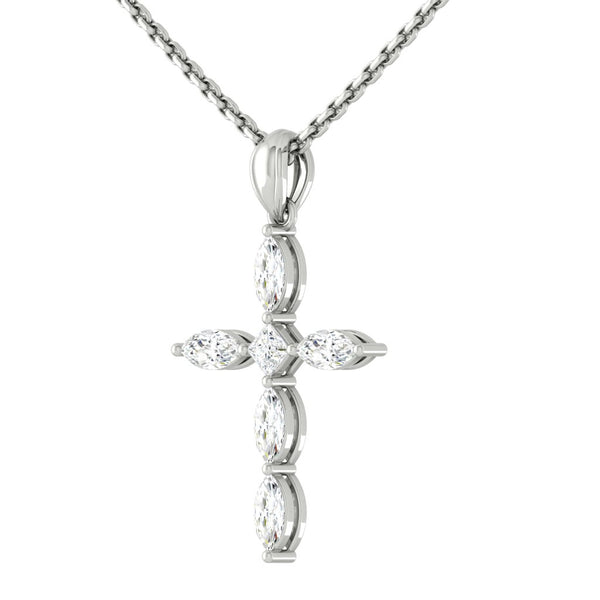 Lucce Saved Cross Diamond Necklace