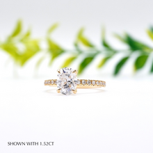 Load image into Gallery viewer, Lucia Pavé Oval Moissanite
