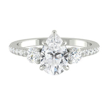 Load image into Gallery viewer, Siena Pavé Pear Moissanite
