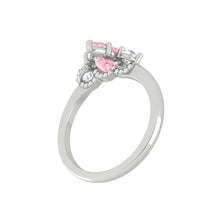 Load image into Gallery viewer, Pink Diamond Engagement Ring with Three Stone Design Philippines
