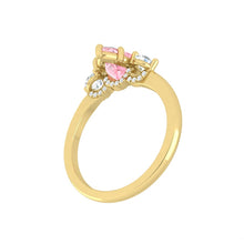 Load image into Gallery viewer, Pink Diamond Engagement Ring with Three Stone Design Philippines
