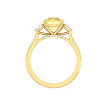 Load image into Gallery viewer, Sophia Cushion Sunburst Yellow Diamond
