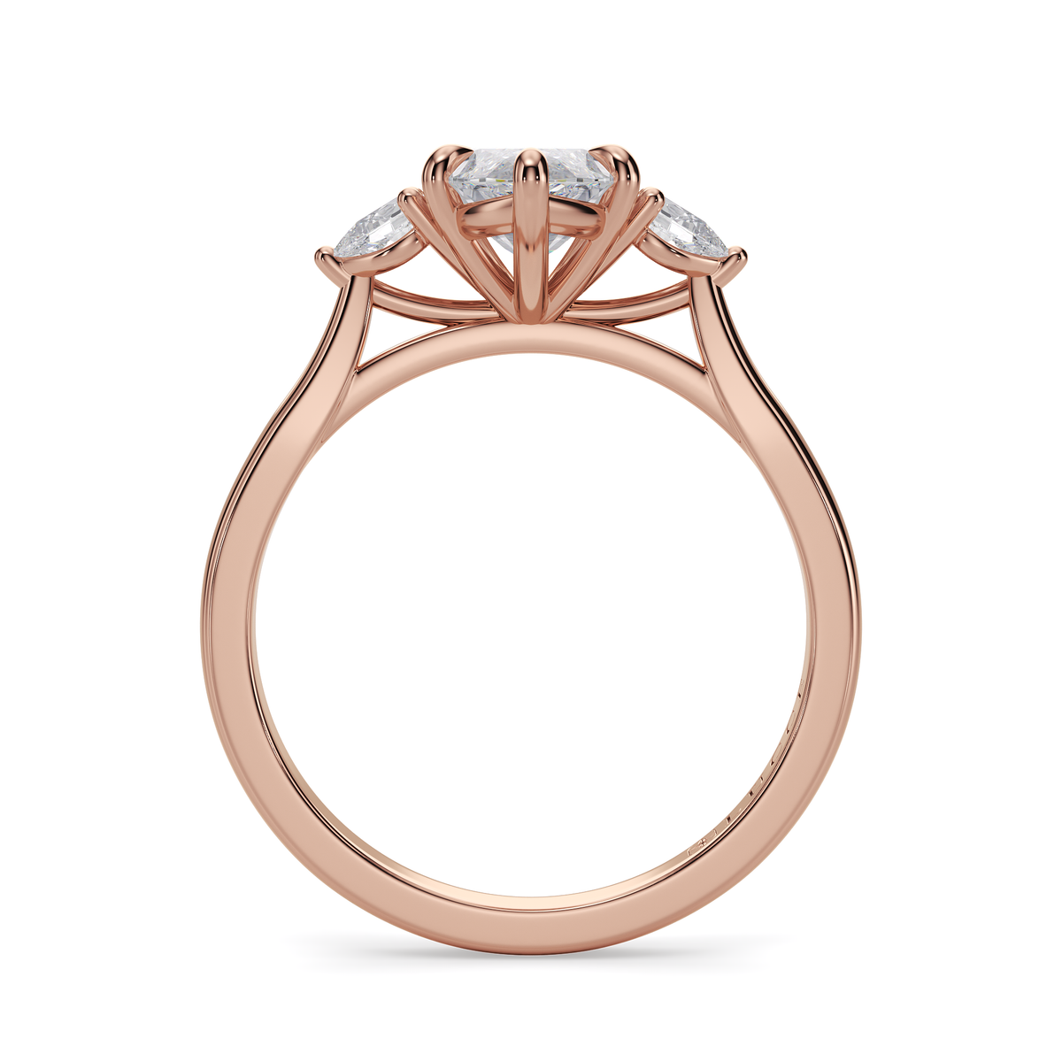 Load image into Gallery viewer, LUCCE Cathedral Three Stone Marquise Diamond Engagement Ring in Gold or Platinum
