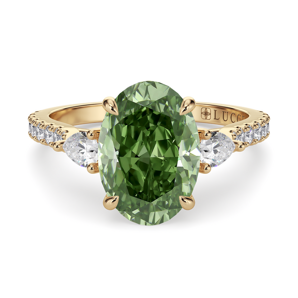 LUCCE SOPHIA™ Pavé Oval VERDANT™ Green Diamond