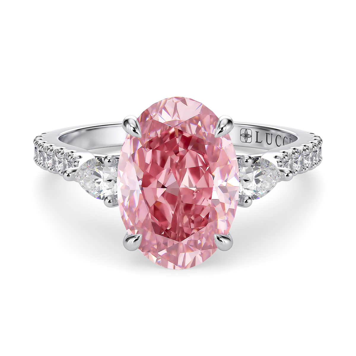 Load image into Gallery viewer, LUCCE SOPHIA™ Pavé Oval ROSÉ™ Pink Diamond
