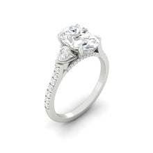 Load image into Gallery viewer, Sophia Pavé Oval Natural Diamond 0.80ct F VS2 Ex GIA 18K White Gold
