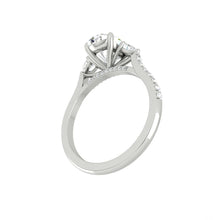 Load image into Gallery viewer, Sophia Pavé Oval Natural Diamond 0.80ct F VS2 Ex GIA 18K White Gold
