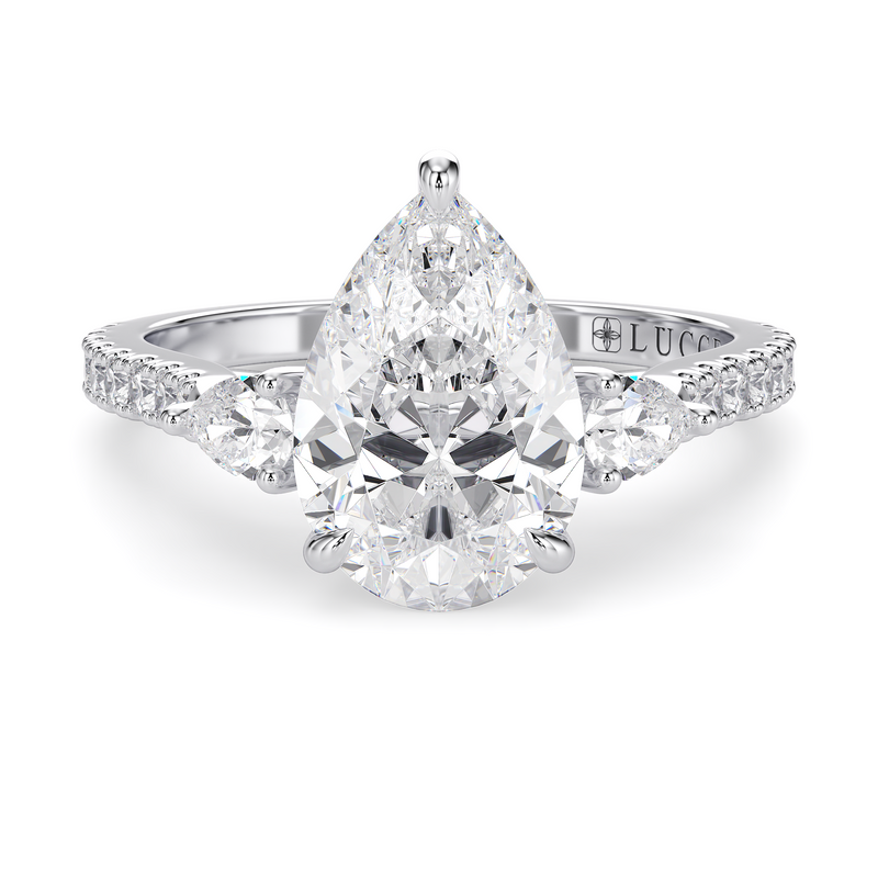 Lucce Sophia Pavé Pear Diamond
