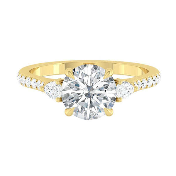 Lucce Sophia Pavé Round Moissanite