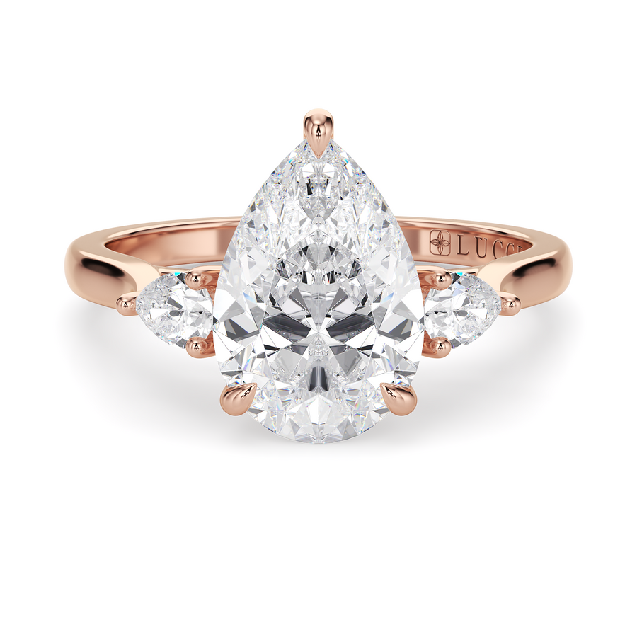 Load image into Gallery viewer, LUCCE SOPHIA™ Siena Custom Pear Lab Diamond 1.01ct E VVS2 18K Rose Gold
