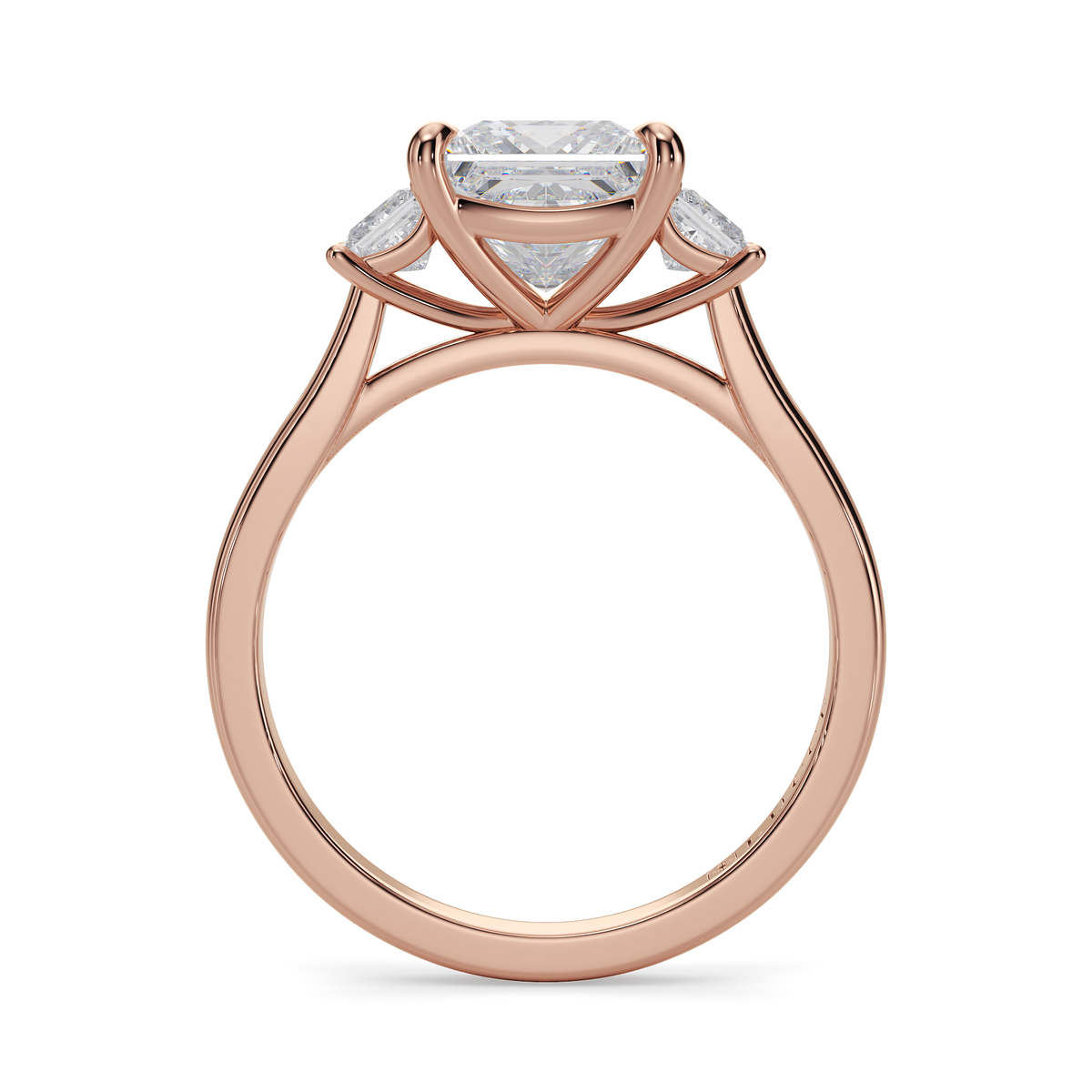Load image into Gallery viewer, LUCCE Cathedral Three Stone Princess Diamond Engagement Ring in Gold or Platinum
