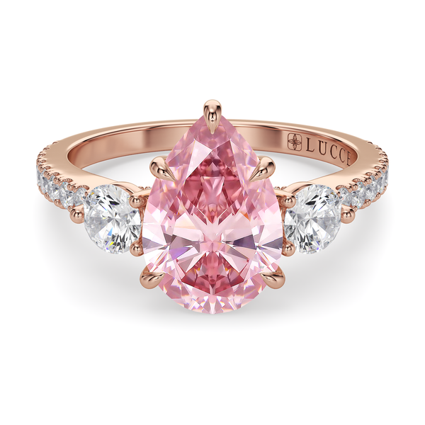 Lucce Sophia Siena Pavé Pear Rosé Pink Diamond
