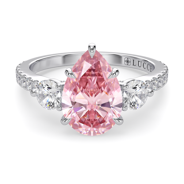 Lucce Sophia Siena Pavé Pear Rosé Pink Diamond