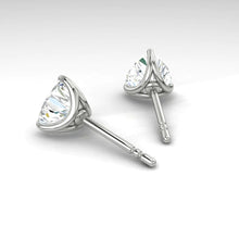 Load image into Gallery viewer, Lucce Jasmine Heart Stud 2.00ctw SUPERNOVA Moissanite 14K White Gold
