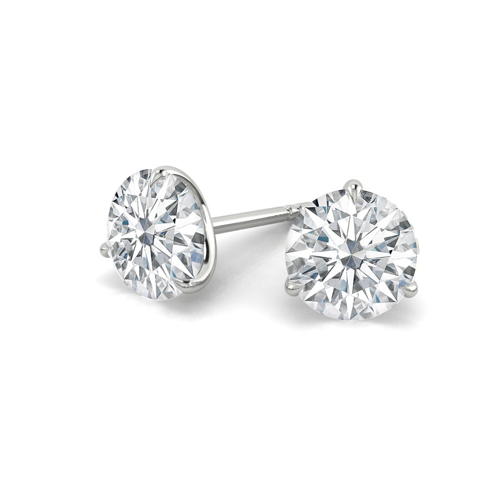 Jasmine Earrings Round Moissanite