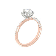 Load image into Gallery viewer, Lucia Pavé Luxe Lab Diamond 1.25ct D VVS2 Id IGI 14K Rose Gold/Platinum Prongs
