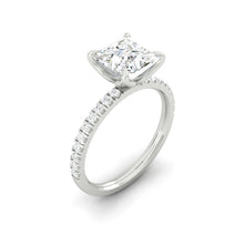 Load image into Gallery viewer, Lucia Pavé Princess Natural Diamond 0.60ct G VS1 Ex GIA Platinum
