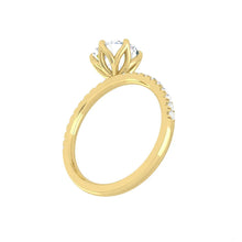 Load image into Gallery viewer, Lucia Pavé 6-Prong 1.00ct SUPERNOVA Moissanite 14K Yellow Gold
