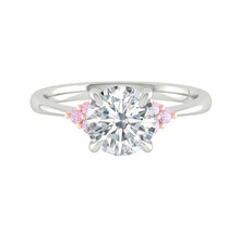 Load image into Gallery viewer, Pink Diamond Engagement Ring with accent stones Band
