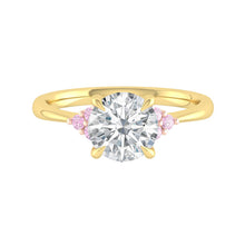 Load image into Gallery viewer, Pink Diamond Engagement Ring with accent stones Band
