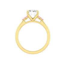 Load image into Gallery viewer, Pink Diamond Engagement Ring with accent stones Band
