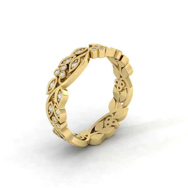 Lucce Christine Band 0.23CTW Lab Diamond 14K Yellow Gold