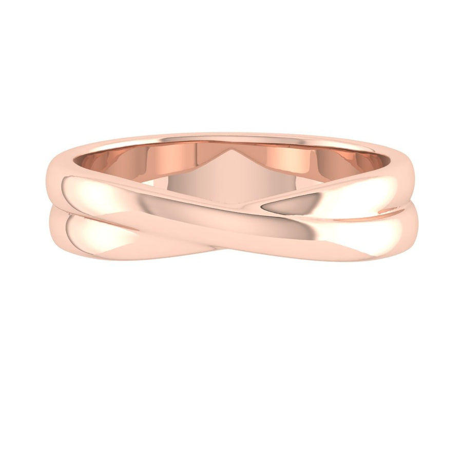 Load image into Gallery viewer, LUCCE Simple Mobius Unisex Wedding Band with Brushed or Polished Finish in Gold or Platinum
