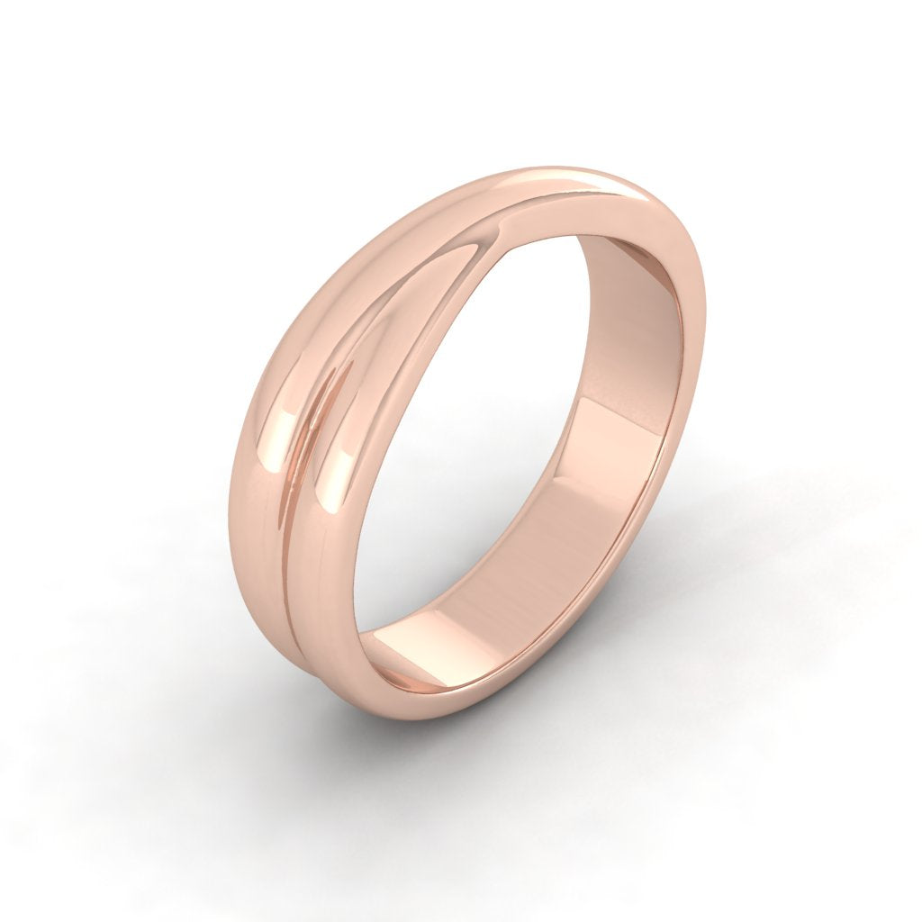 Load image into Gallery viewer, LUCCE Simple Mobius Unisex Wedding Band with Brushed or Polished Finish in Gold or Platinum
