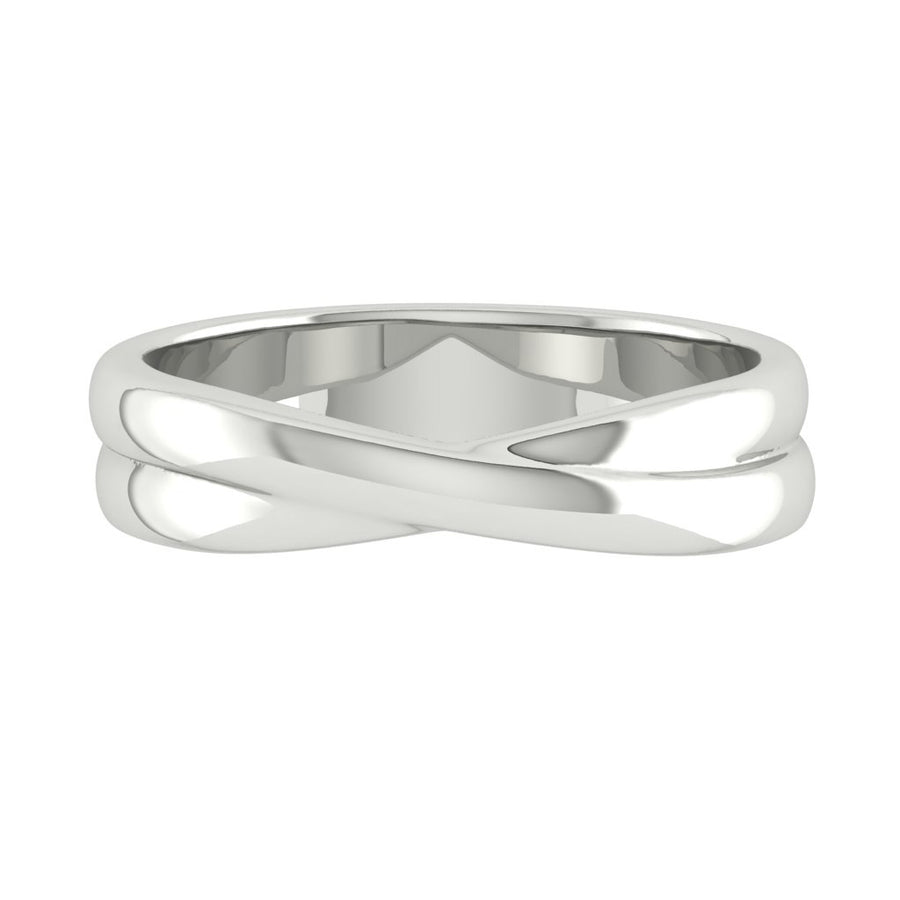 Load image into Gallery viewer, LUCCE Simple Mobius Unisex Wedding Band with Brushed or Polished Finish in Gold or Platinum
