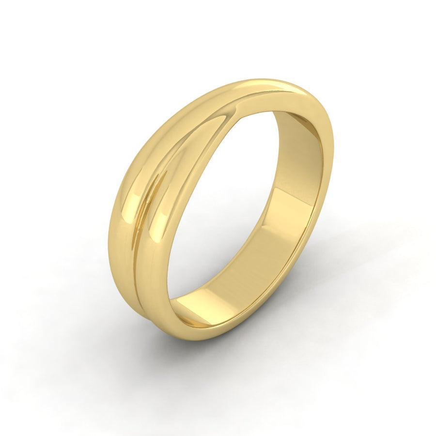 Load image into Gallery viewer, LUCCE Simple Mobius Unisex Wedding Band with Brushed or Polished Finish in Gold or Platinum
