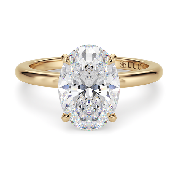 Lucce Verona Oval 2.19ct SUPERNOVA Moissanite 14K Yellow Gold