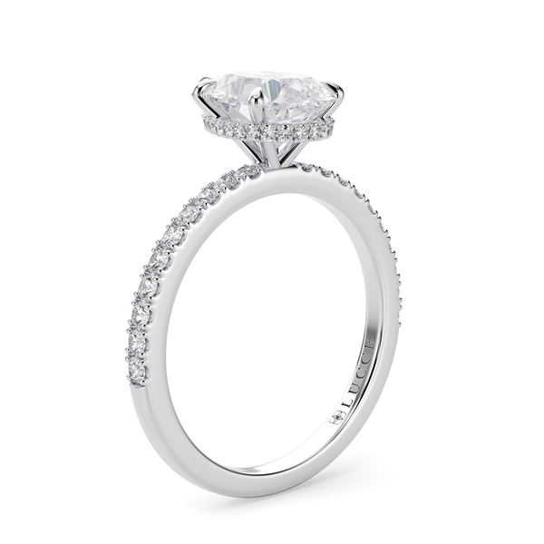 Lucce Verona Pavé Pear Moissanite