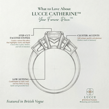 Load image into Gallery viewer, LUCCE CATHERINE™ Emerald 2.80ct Celeste Moissanite 14K Yellow Gold
