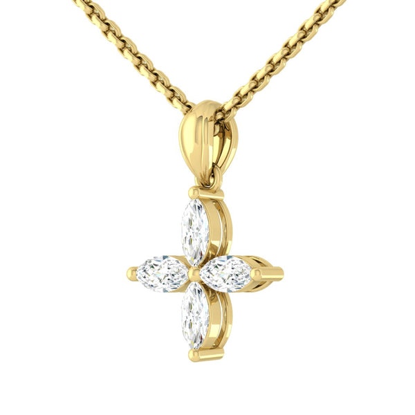 Lucce Constance Ole Necklace 1.00CTW Lab Diamond 14K Yellow Gold