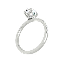 Load image into Gallery viewer, Lucia Halo Pave Oval Moissanite
