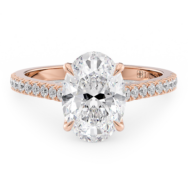 Lucce Azalea Pavé Oval Moissanite