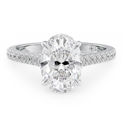 LUCCE AZALEA™ Pavé 4-Prong Oval Diamond