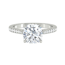 Load image into Gallery viewer, Azalea Pavé Cushion Moissanite
