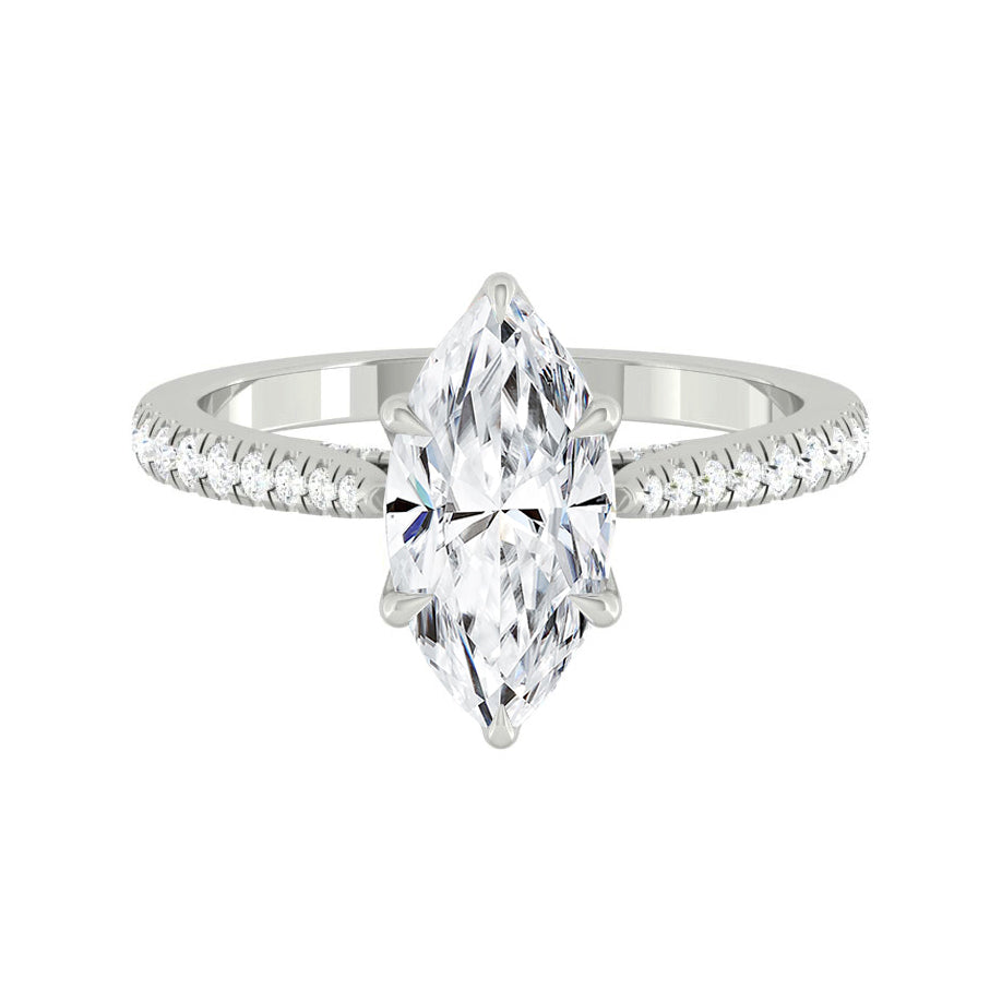 Azalea Pavé Marquise Moissanite