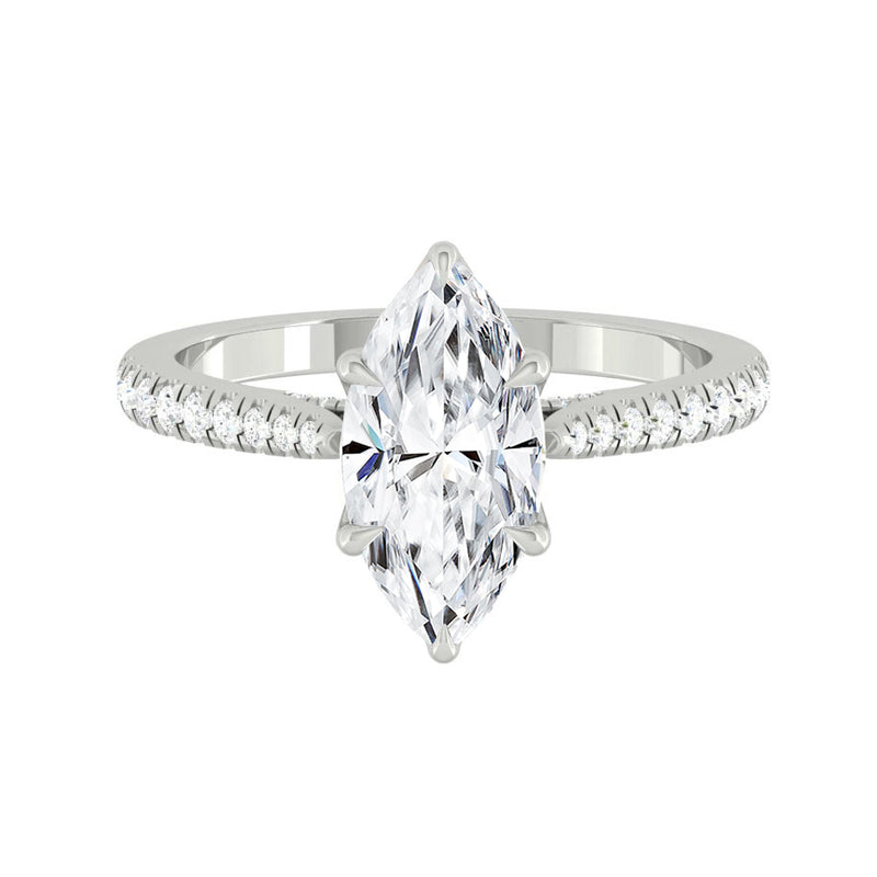 Azalea Pavé Marquise Moissanite