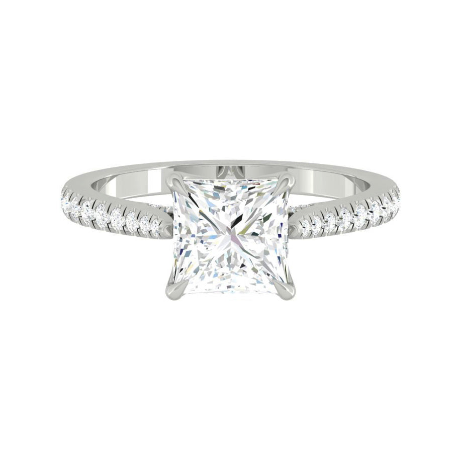 Azalea Pavé Princess Moissanite