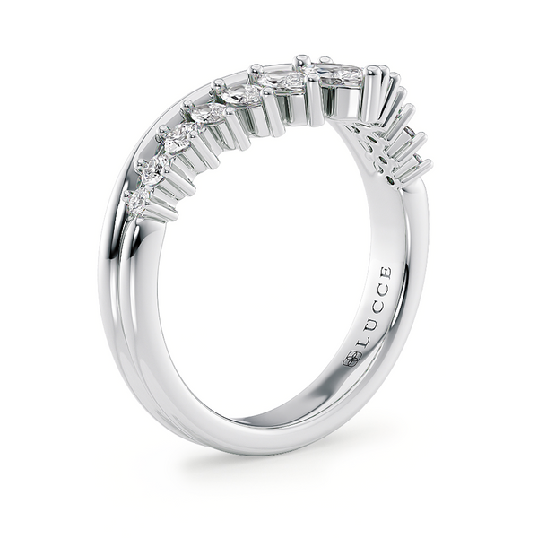 Lucce Constance Chevron 1.26ctw Lab Diamond Platinum