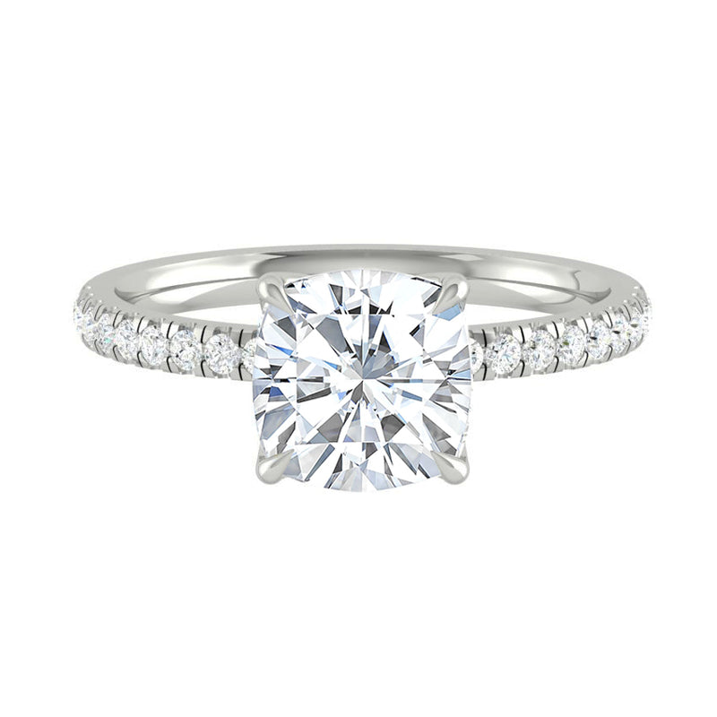 Lucia Pavé Cushion Moissanite