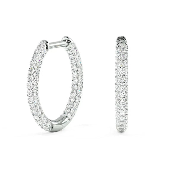 Montevalle Luxe Hoop Earrings Moissanite