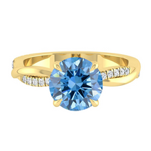 Load image into Gallery viewer, Fiore Round Ocean Blue Diamond
