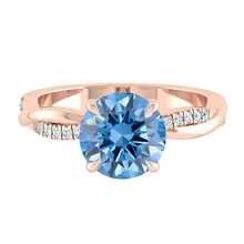 Load image into Gallery viewer, Fiore Round Ocean Blue Diamond
